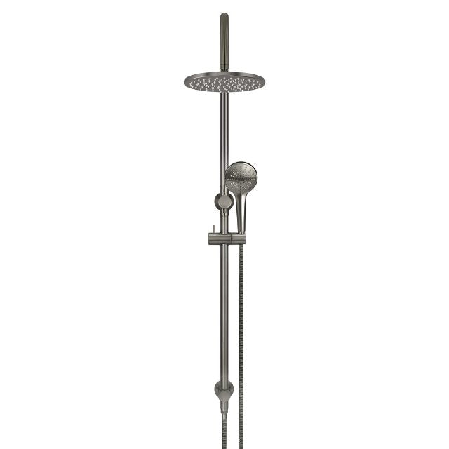 Meir Gooseneck Shower Set with 200mm Rose, Three-Function Hand Shower Shadow