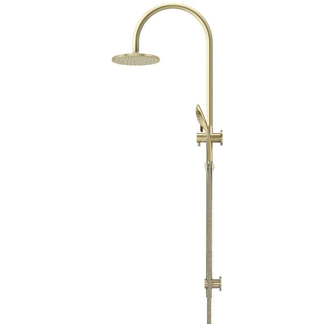 Meir Gooseneck Shower Set with 200mm Rose, Three-Function Hand Shower Tiger Bronze