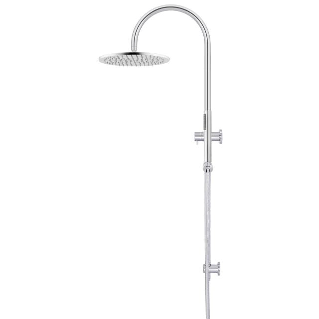 Meir Gooseneck Shower Set with 300mm rose, Single-Function Hand Shower Chrome