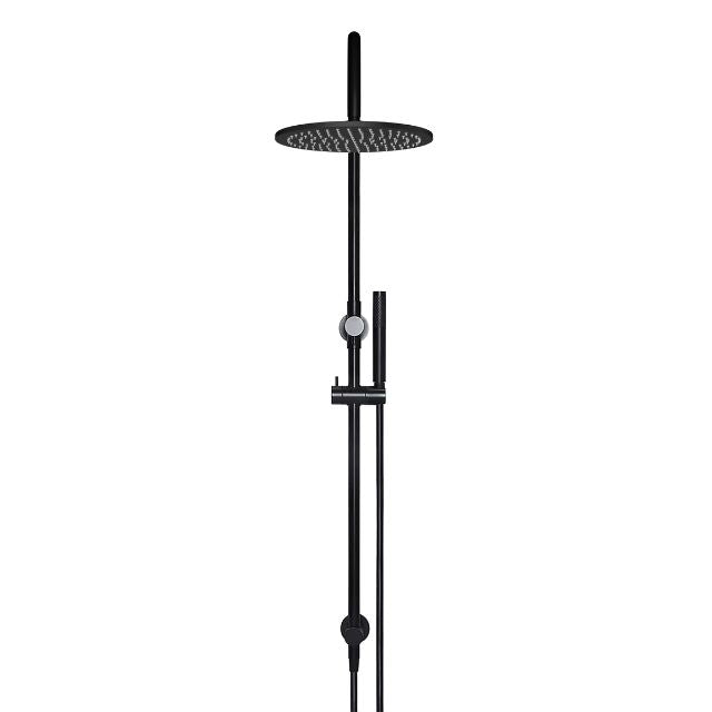 Meir Gooseneck Shower Set with 300mm rose, Single-Function Hand Shower Matte Black