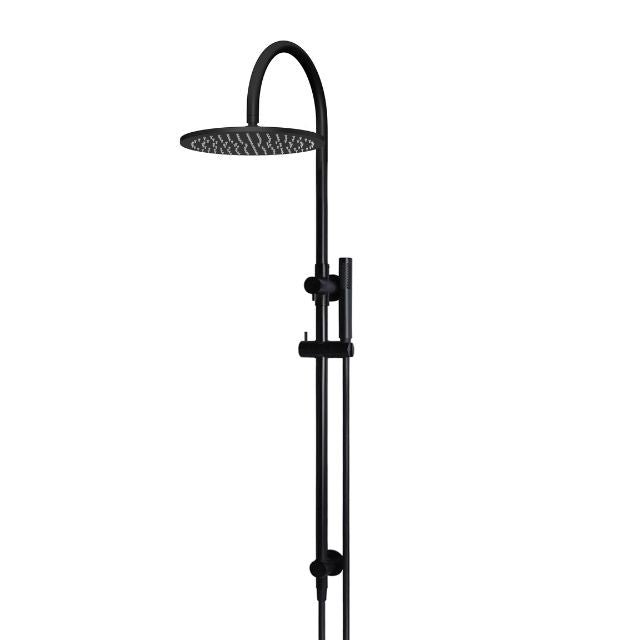Meir Gooseneck Shower Set with 300mm rose, Single-Function Hand Shower Matte Black