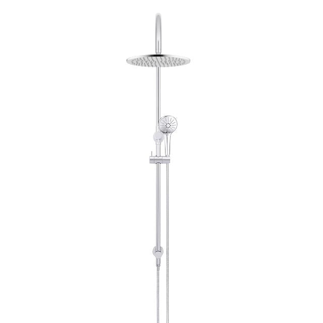 Meir Gooseneck Shower Set with 300mm rose, Three-Function Hand Shower Chrome