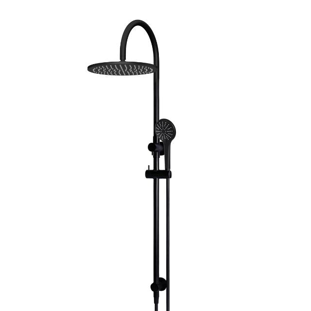 Meir Gooseneck Shower Set with 300mm rose, Three-Function Hand Shower Matte Black