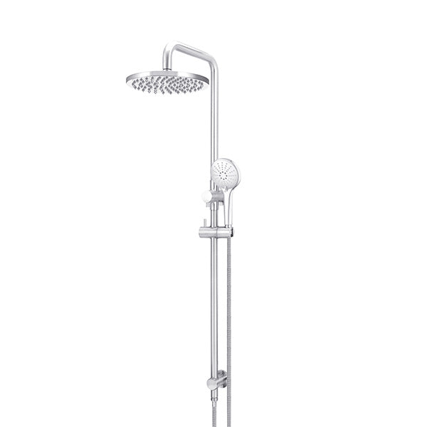 Meir Round Combination Shower Rail 200mm, 3 Function Hand Shower Chrome