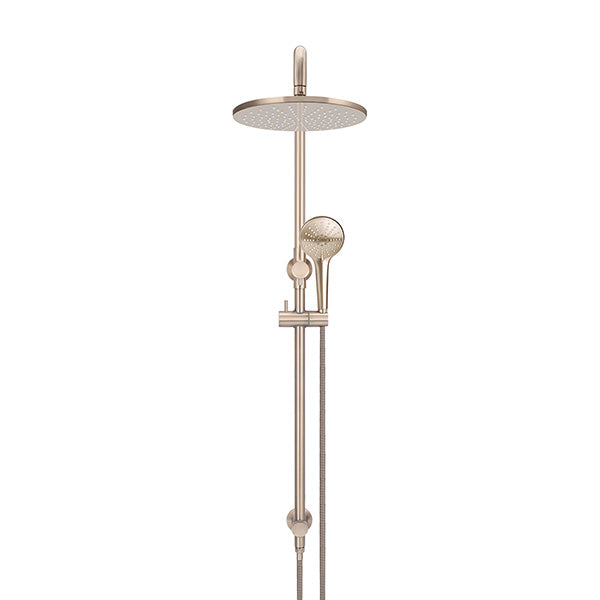 Meir Round Combination Shower Rail 300mm, 3 Function Hand Shower Champagne