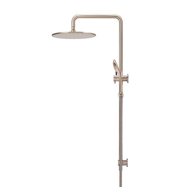 Meir Round Combination Shower Rail 300mm, 3 Function Hand Shower Champagne
