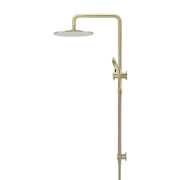 Meir Round Combination Shower Rail 300mm, 3 Function Hand Shower Tiger Bronze