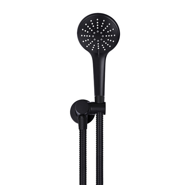Meir Round 3 Function Hand Shower on Swivel Bracket Matte Black