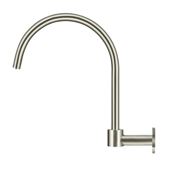 Meir Round High-Rise Swivel Wall Spout Brushed Nickel