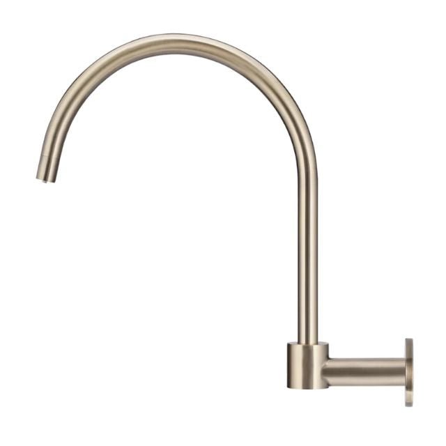 Meir Round High-Rise Swivel Wall Spout Champagne