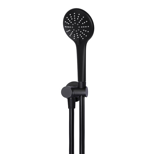 Meir Round 3 Function Hand Shower on Swivel Bracket Matte Black