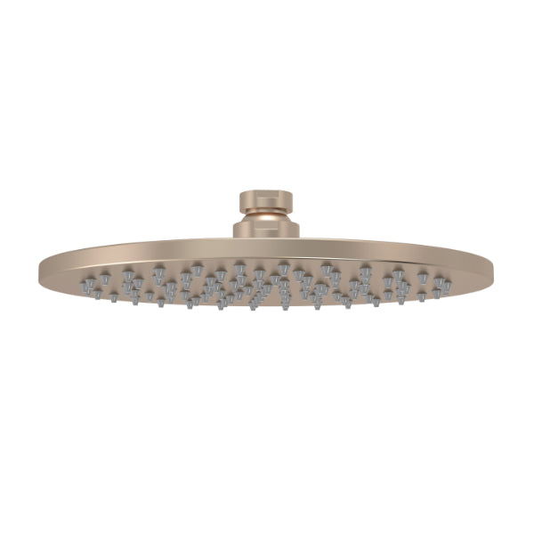 Meir Round Shower Rose 200mm - Champagne