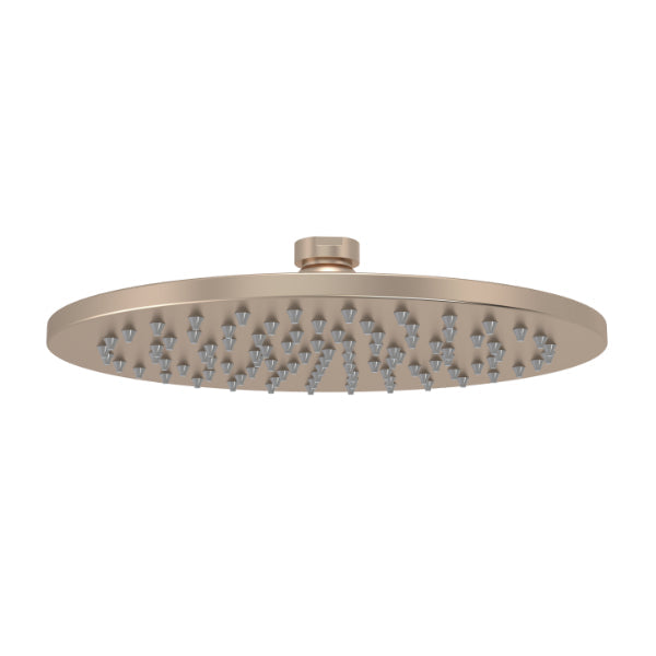 Meir Round Shower Rose 200mm - Champagne