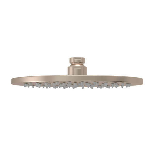 Meir Round Shower Rose 200mm - Champagne