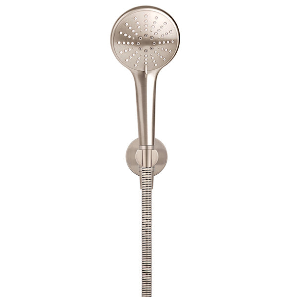 Meir Round 3 Function Hand Shower on Fixed Bracket Champagne
