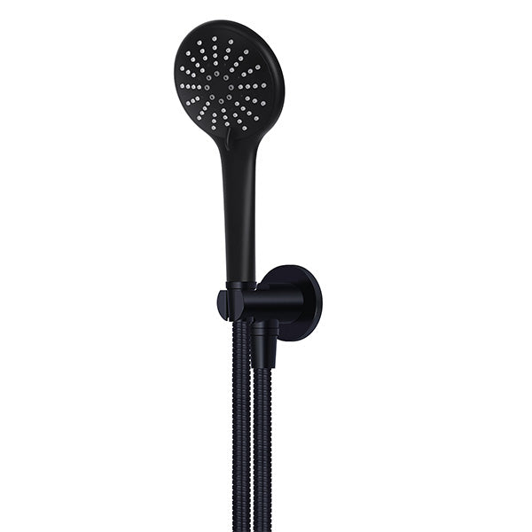 Meir Round 3 Function Hand Shower on Fixed Bracket Matte Black