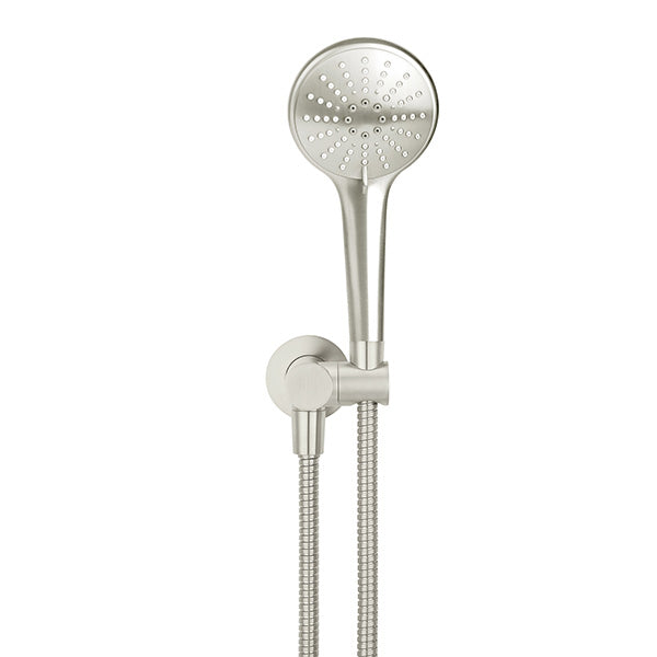 Meir Round 3 Function Hand Shower on Swivel Bracket Brushed Nickel