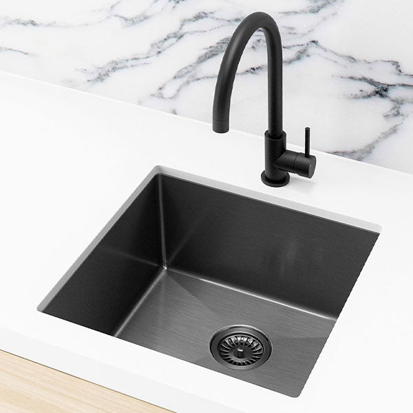 Meir Single Bowl PVD Kitchen Sink 450mm - Gunmetal Black