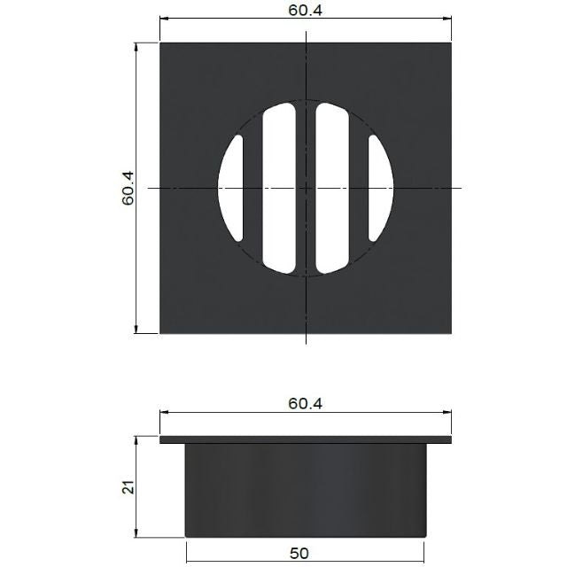 Meir Square Floor Grate Shower Drain 50mm outlet