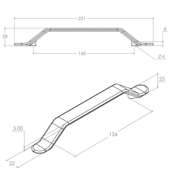 Momo Handles Belt D Handle Moss Grey