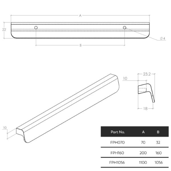 Momo Handles Flapp Timber Pull Handle Oak