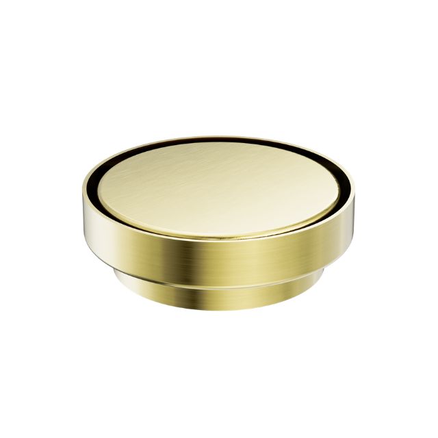 Nero 130mm Round Tile Insert Floor Waste 100mm Outlet Brushed Gold