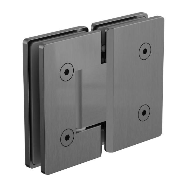 Nero 180 Degree Glass to Glass Shower Hinge 10mm Glass Gun Metal