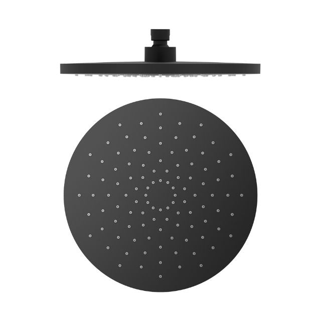 Nero 250mm ABS Round Shower Head Matte Black