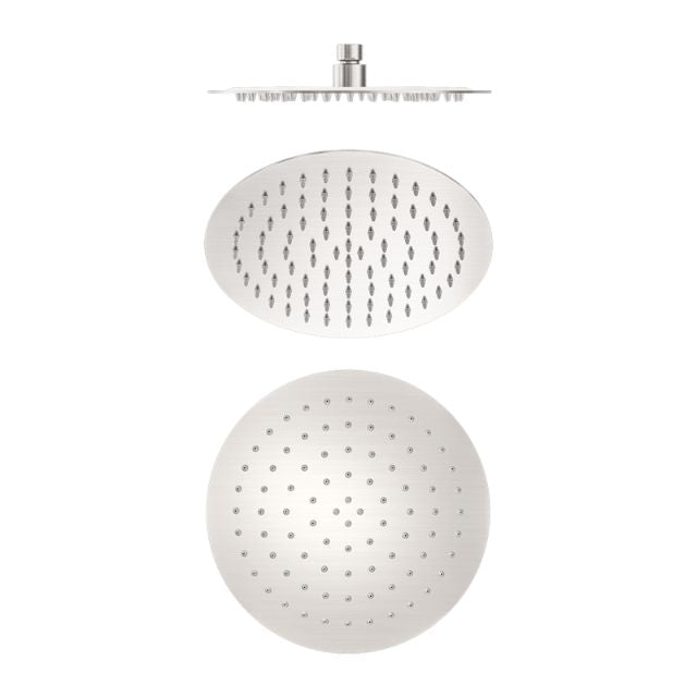 Nero 250mm Round Stainless Steel Shower Head Brushed Nickel