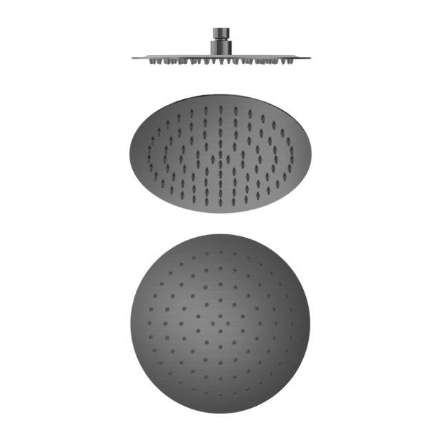 Nero 250mm Round Stainless Steel Shower Head Gun Metal