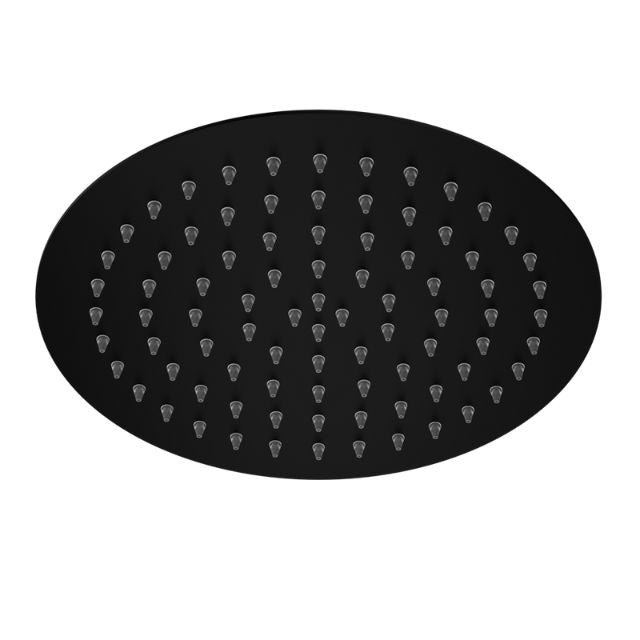 Nero 250mm Round Stainless Steel Shower Head Matte Black