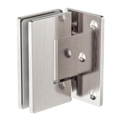 Nero 90 Degree Glass to Wall Shower Hinge 10mm Glass Brushed Nickel