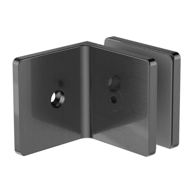 Nero 90 Degree Glass to Wall Bracket 10mm Glass Gun Metal