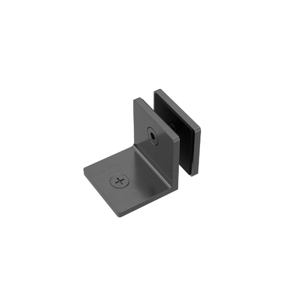 Nero 90 Degree Glass to Wall Bracket Gunmetal