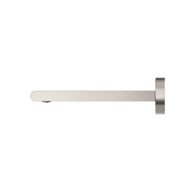 Nero Bianca Fixed Basin/Bath Spout Only 200mm Brushed Nickel