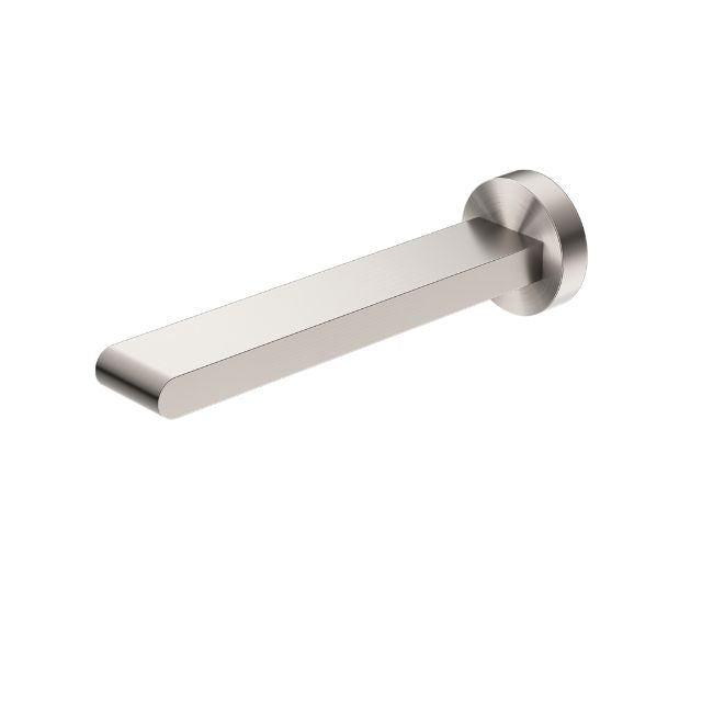 Nero Bianca Fixed Basin/Bath Spout Only 200mm Brushed Nickel