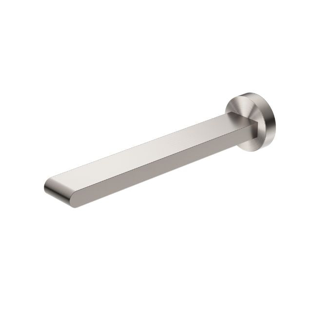 Nero Bianca Fixed Basin/Bath Spout Only 240mm Brushed Nickel