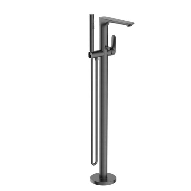 Nero Bianca Freestanding Bath Mixer With Hand Shower Gun Metal