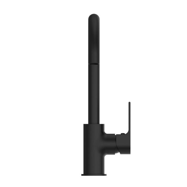 Nero Bianca Kitchen Mixer Gooseneck Spout Matte Black