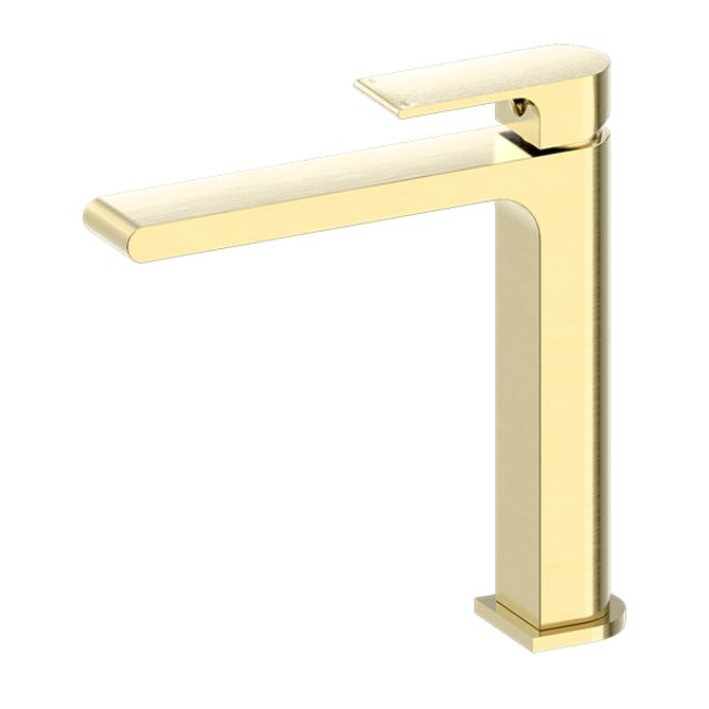Nero Bianca Mid Tall Basin Mixer Brushed Gold