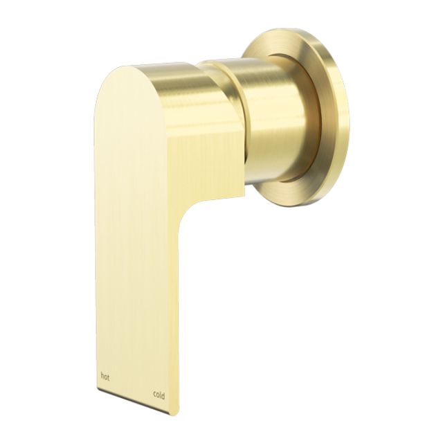 Nero Bianca Shower Mixer 60mm Plate Brushed Gold