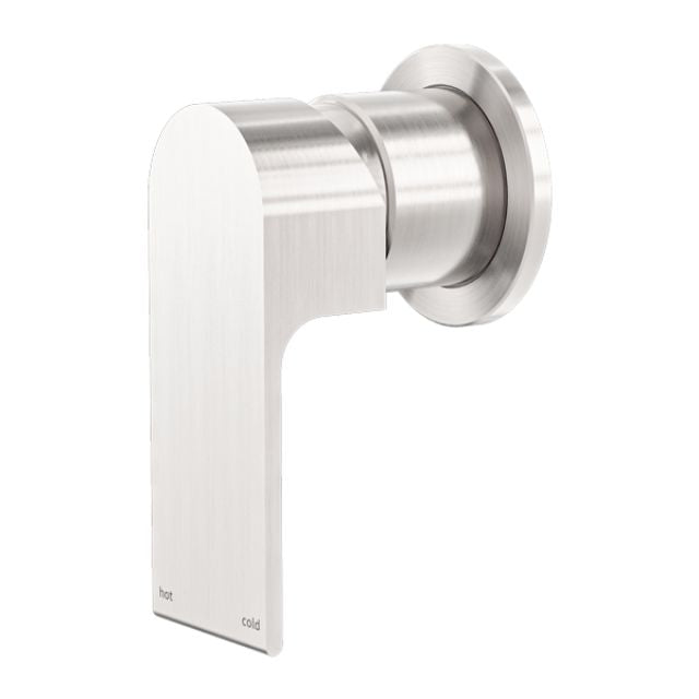 Nero Bianca Shower Mixer 60mm Plate Brushed Nickel