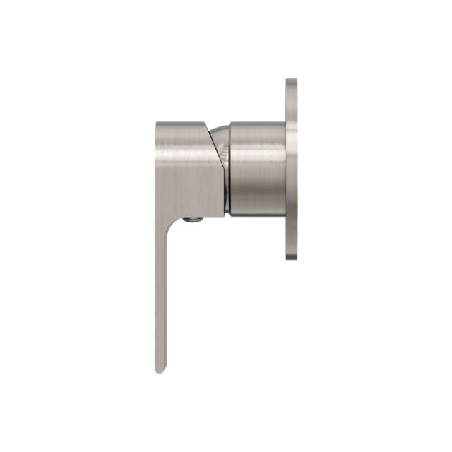 Nero Bianca Shower Mixer 80mm Plate Brushed Nickel