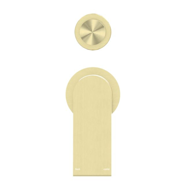 Nero Bianca Shower Mixer With Diverter Separate Back Plate Brushed Gold