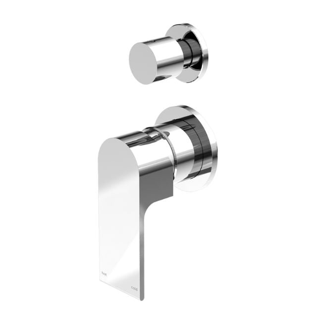 Nero Bianca Shower Mixer With Diverter Separate Back Plate Chrome