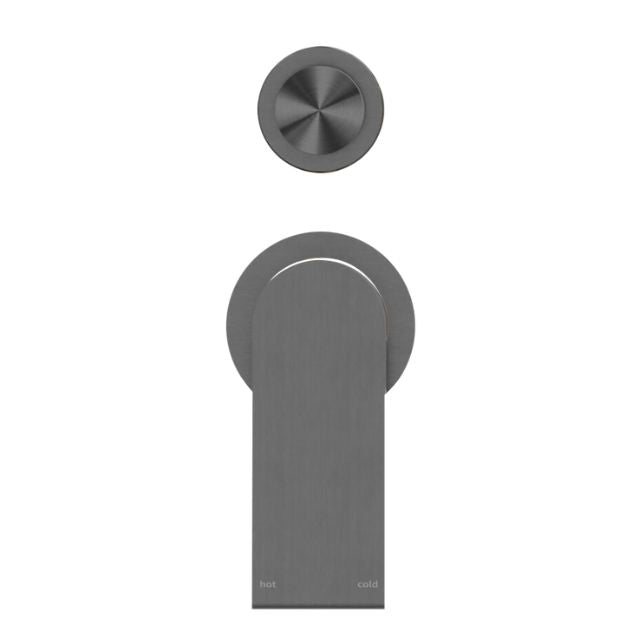 Nero Bianca Shower Mixer With Diverter Separate Back Plate Gun Metal