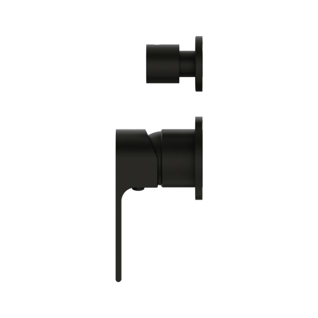 Nero Bianca Shower Mixer With Diverter Separate Back Plate Matte Black