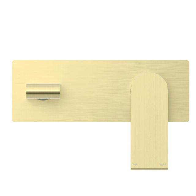 Nero Bianca Wall Basin/Bath Mixer 187mm Brushed Gold