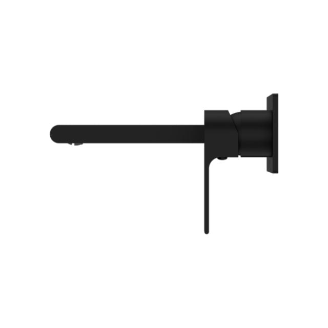 Nero Bianca Wall Basin/Bath Mixer 187mm Matte Black