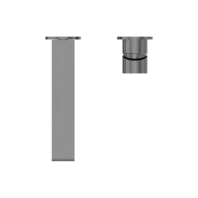 Nero Bianca Wall Basin/Bath Mixer Separate Backplate 230mm Gun Metal